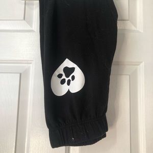 Black Sweatpants | Graphic Print | Loungewear